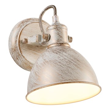 Brilagi - Foco de pared TECHNO 1xE27/60W/230V color crema/pátina