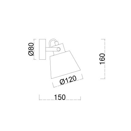 Brilagi - Foco de pared TECHNO 1xE27/60W/230V negro