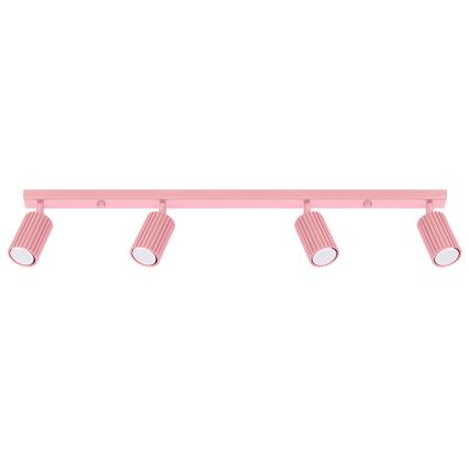 Brilagi - Foco empotrable LED CRESTO 4xGU10/10W/230V rosa