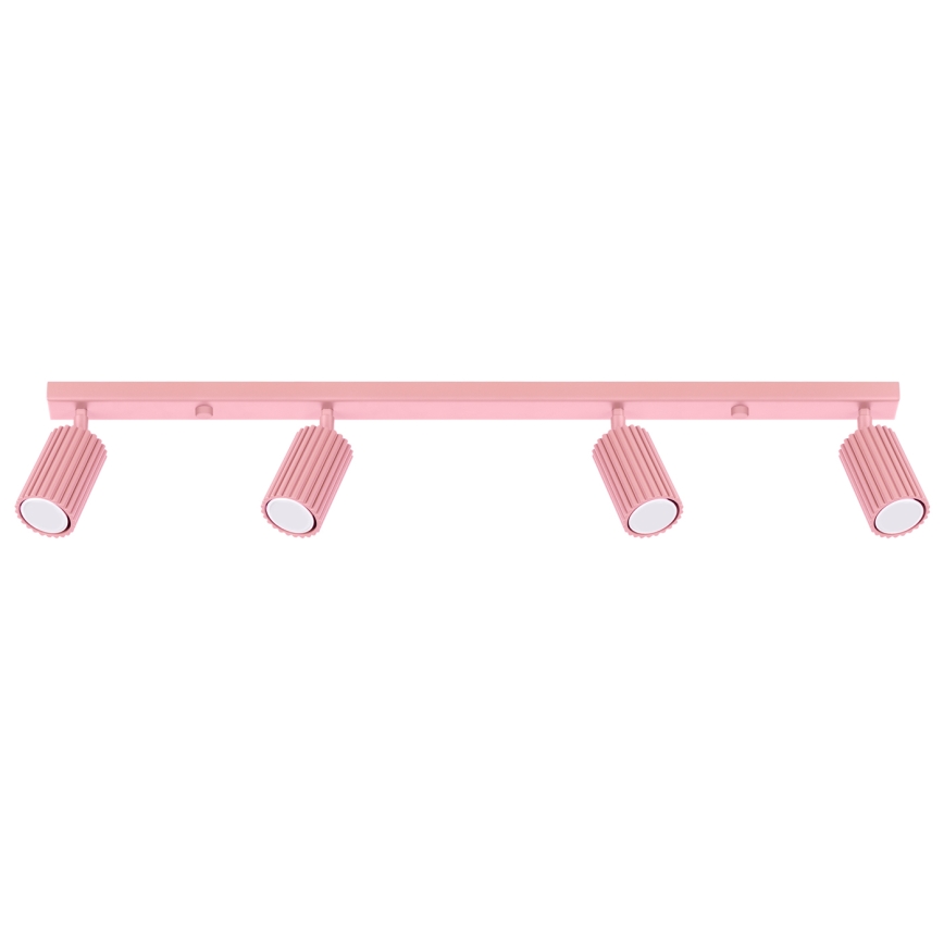 Brilagi - Foco empotrable LED CRESTO 4xGU10/10W/230V rosa