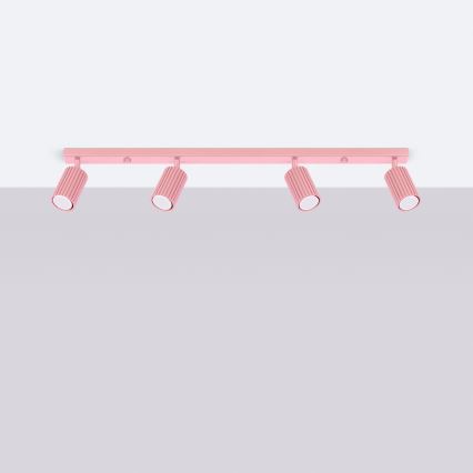 Brilagi - Foco empotrable LED CRESTO 4xGU10/10W/230V rosa