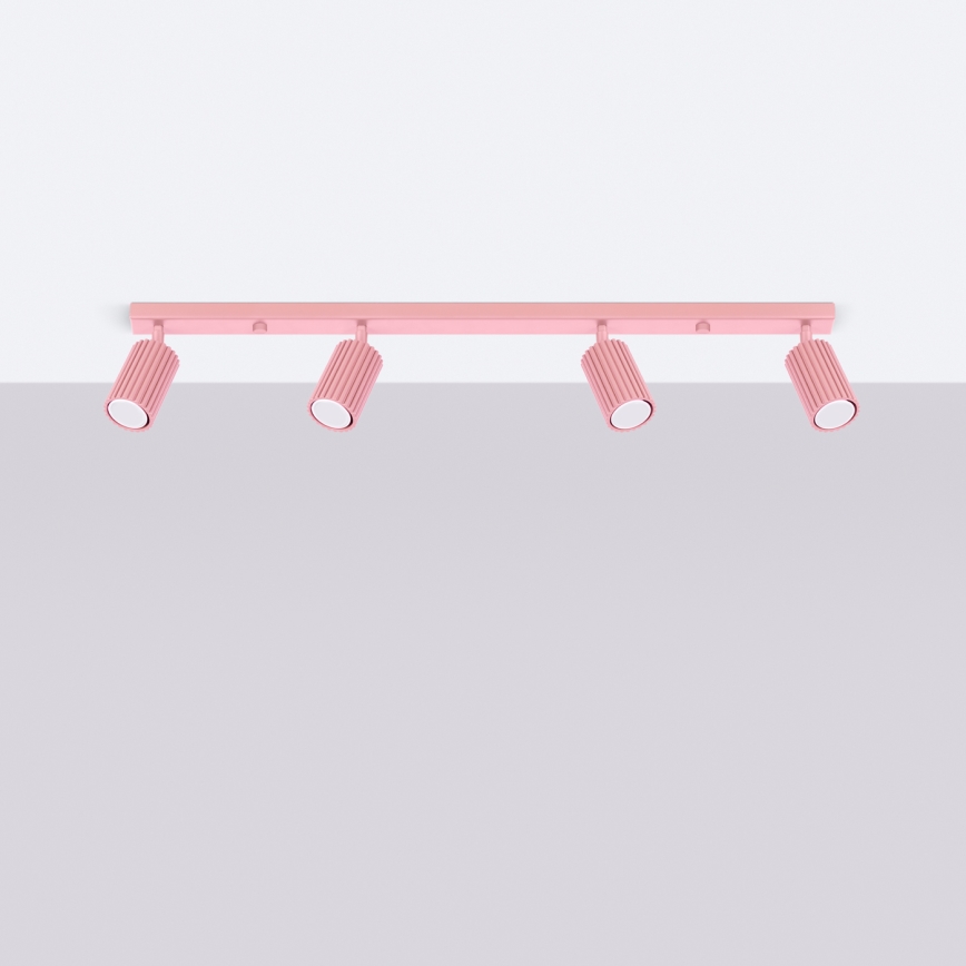 Brilagi - Foco empotrable LED CRESTO 4xGU10/10W/230V rosa