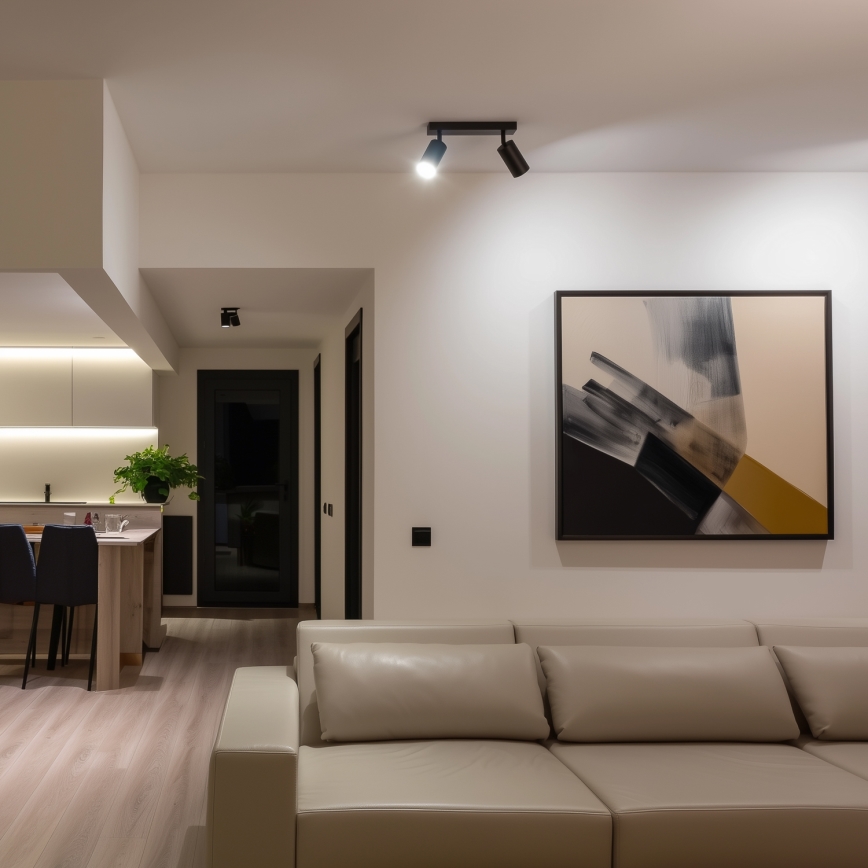 Brilagi - Foco empotrable LED regulable SELE 2xGU10/6,5W/230V 2700-6500K negro