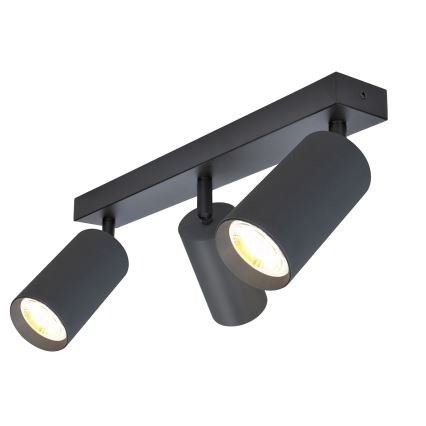 Brilagi - Luminaria empotrable LED RGBW regulable SELE 3xGU10/4,8W/230V 3000K antracita + mando a distancia