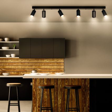 Brilagi - Lámpara de techo LED regulable SELE 6xGU10/6,5W/230V 2700-6500K negro/dorado