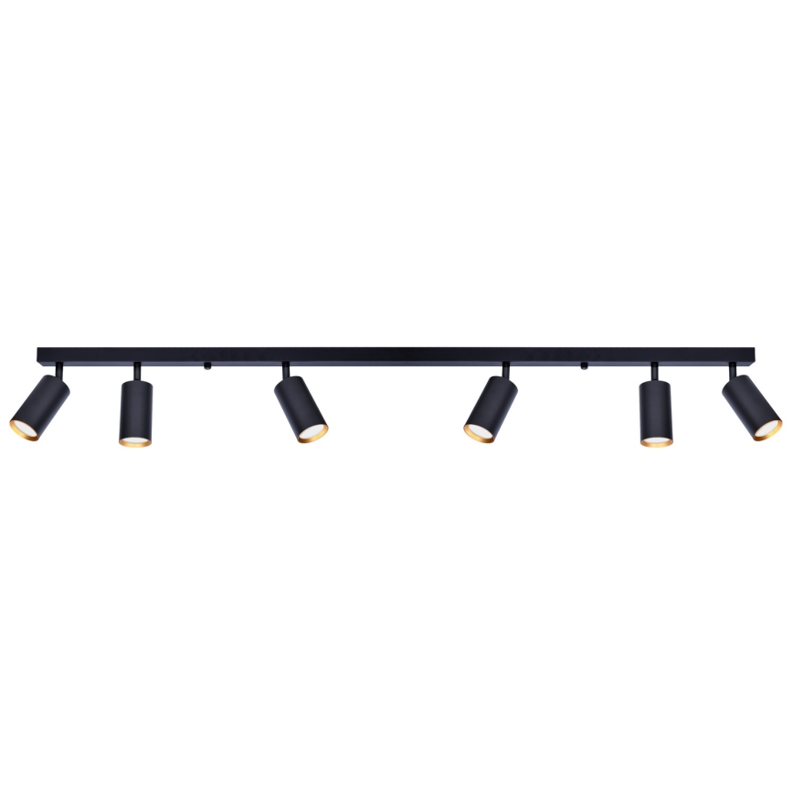 Brilagi - Lámpara de techo LED regulable SELE 6xGU10/6,5W/230V 2700-6500K negro/dorado
