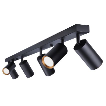 Brilagi - Lámpara de techo LED regulable SELE 6xGU10/6,5W/230V 2700-6500K negro/dorado
