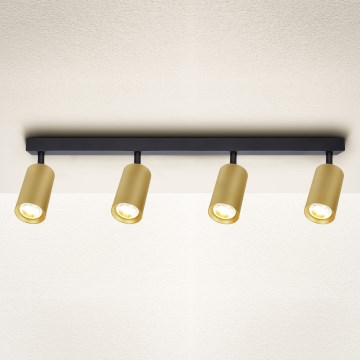 Brilagi - Foco empotrable LED regulable SELE GOLDEN 4xGU10/6,5W/230V 2700-6500K negro/dorado