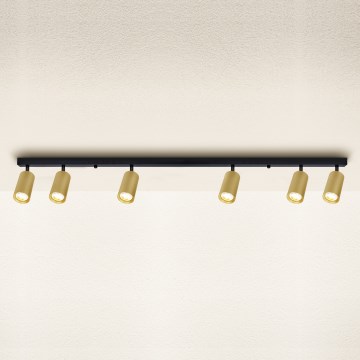Brilagi - Foco empotrable LED regulable SELE GOLDEN 6xGU10/6,5W/230V 2700-6500K negro/dorado