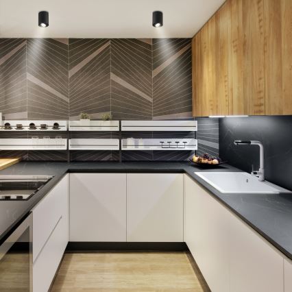 Brilagi - Foco empotrable LED RGBW regulable MIA 1xGU10/30W/230V 2700-6500K Wi-Fi 100x80 mm negro