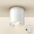 Brilagi - Foco empotrable LED RGBW regulable MIA 1xGU10/30W/230V 3000K Wi-Fi 84x80 mm blanco