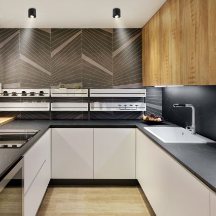 Brilagi - Foco LED RGBW regulable MIA 1xGU10/30W/230V 2700-6500K Wi-Fi 84x80 mm negro