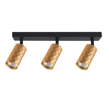 Brilagi - Foco empotrable LED RGBW regulable SELE DIAMANT 3xGU10/6W/230V 3000K dorado + mando a distancia