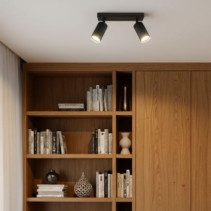 Brilagi - Foco empotrable LED RGBW regulable SELE MODERN 2xGU10/6,5W/230V 2700-6500K Wi-Fi negro