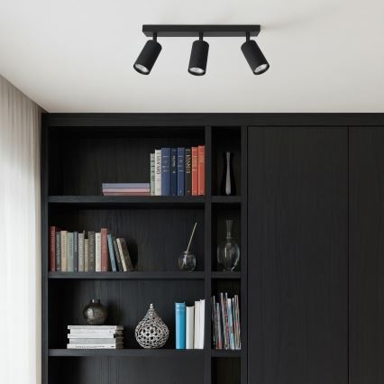 Brilagi - Foco empotrable LED RGBW regulable SELE MODERN 3xGU10/6,5W/230V 2700-6500K Wi-Fi negro