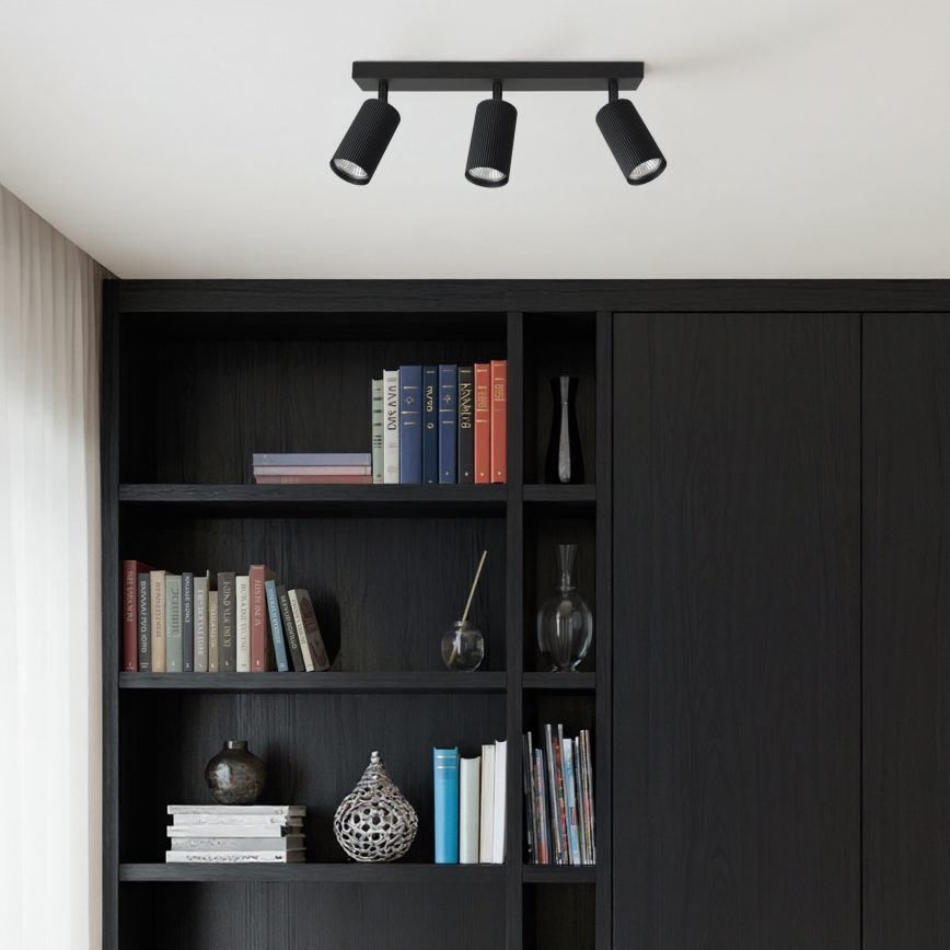 Brilagi - Foco empotrable LED RGBW regulable SELE MODERN 3xGU10/6,5W/230V 2700-6500K Wi-Fi negro