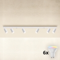 Brilagi - Foco empotrable LED RGBW regulable SELE MODERN 6xGU10/6,5W/230V 2700-6500K Wi-Fi blanco