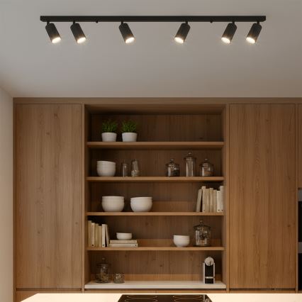 Brilagi - Foco empotrable LED RGBW regulable SELE MODERN 6xGU10/6,5W/230V 2700-6500K Wi-Fi negro