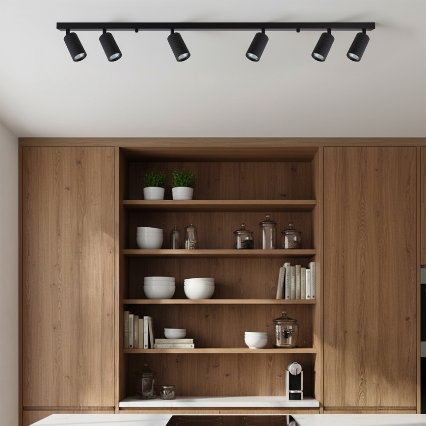 Brilagi - Foco empotrable LED RGBW regulable SELE MODERN 6xGU10/6,5W/230V 2700-6500K Wi-Fi negro