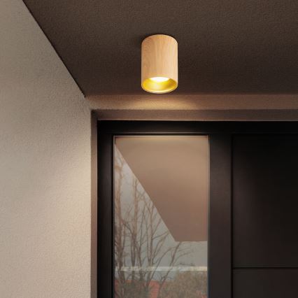 Brilagi - Foco LED empotrable RGBW regulable TRINE 1xGU10/30W/230V 2700-6500K con Wi-Fi, acabado roble