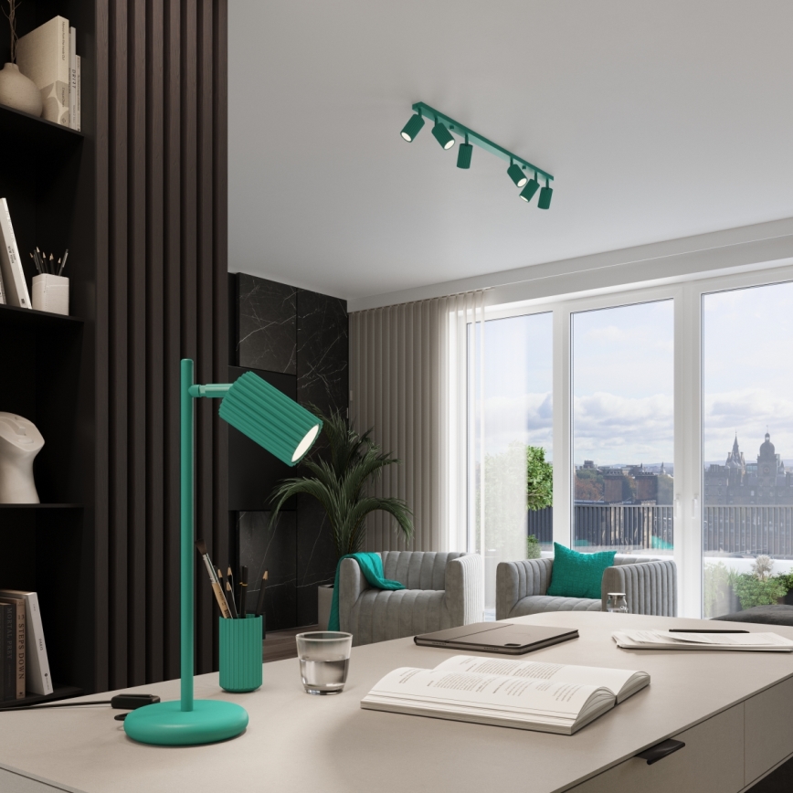 Brilagi - Foco empotrado LED CRESTO 4xGU10/10W/230V turquesa