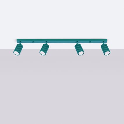 Brilagi - Foco empotrado LED CRESTO 4xGU10/10W/230V turquesa