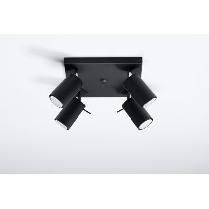 Brilagi - Foco LED ASMUS 4xGU10/7W/230V negro