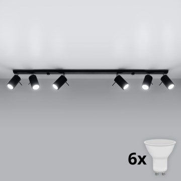Brilagi - Foco LED ASMUS 6xGU10/7W/230V negro