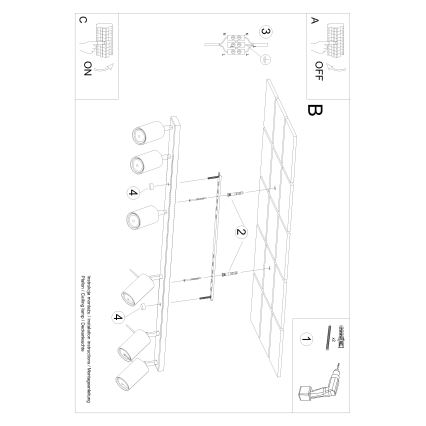 Brilagi - Foco LED ASMUS 6xGU10/7W/230V negro