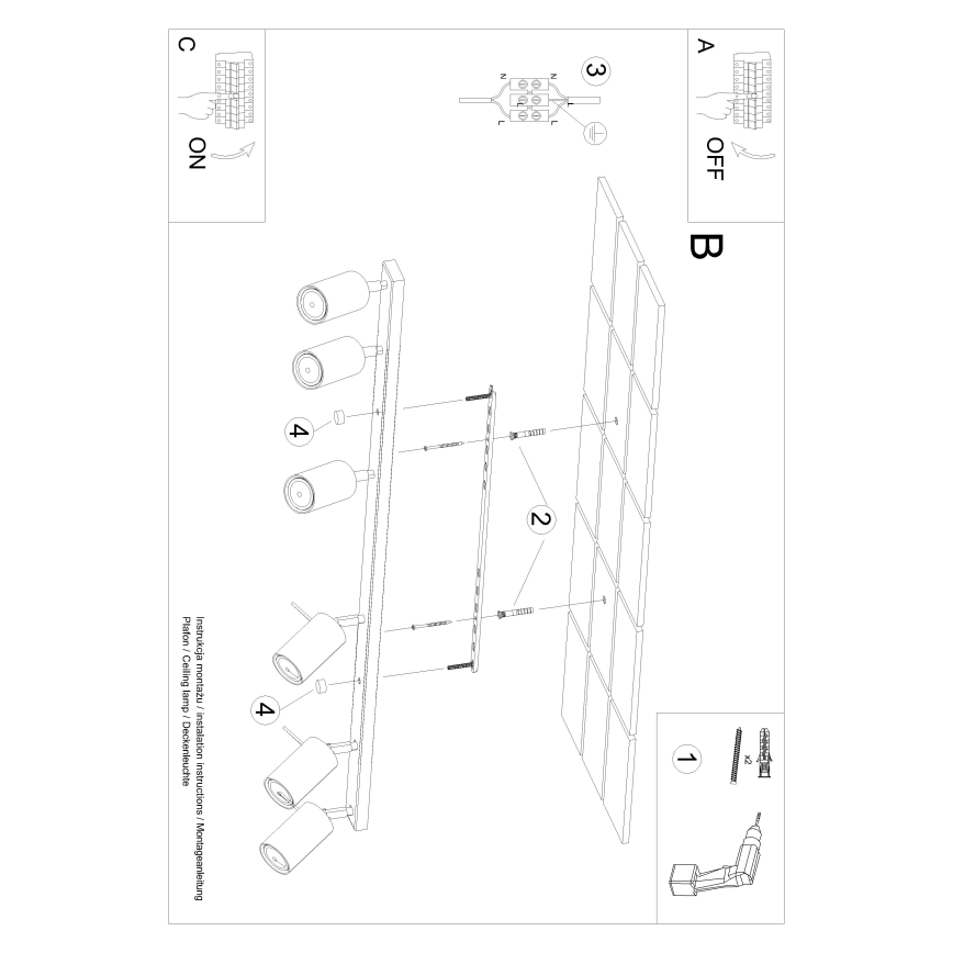 Brilagi - Foco LED ASMUS 6xGU10/7W/230V negro