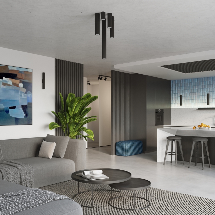 Brilagi - Foco LED CRESTO 1xGU10/10W/230V, 30 cm, negro