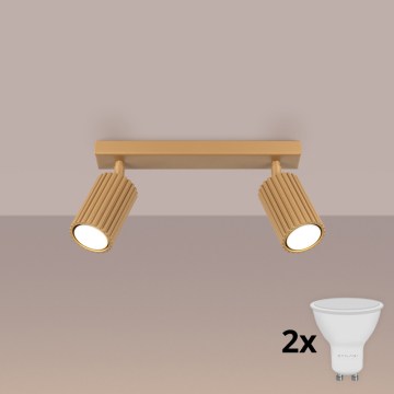 Brilagi - Foco LED CRESTO 2xGU10/10W/230V dorado