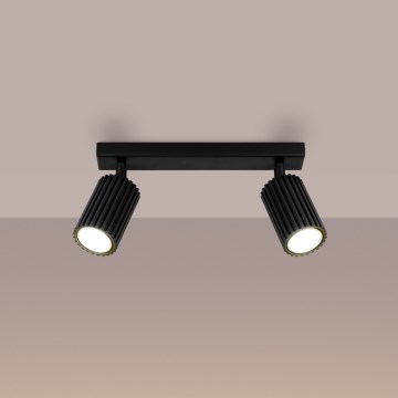 Brilagi - Foco LED CRESTO 2xGU10/10W/230V negro