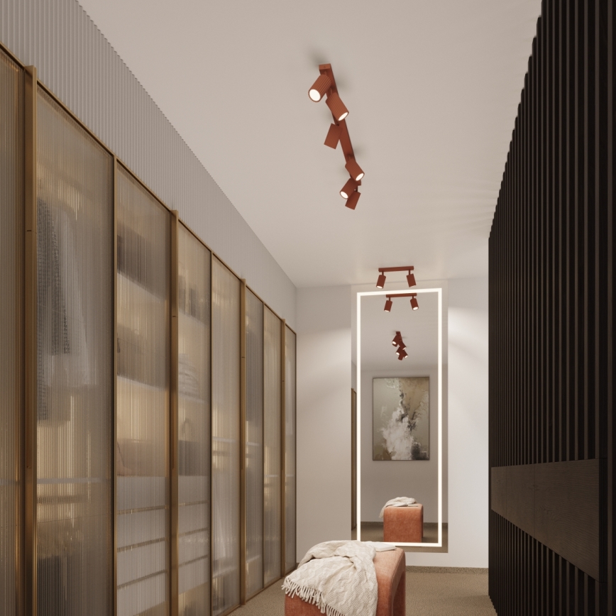 Brilagi - Foco LED CRESTO 2xGU10/10W/230V rojo