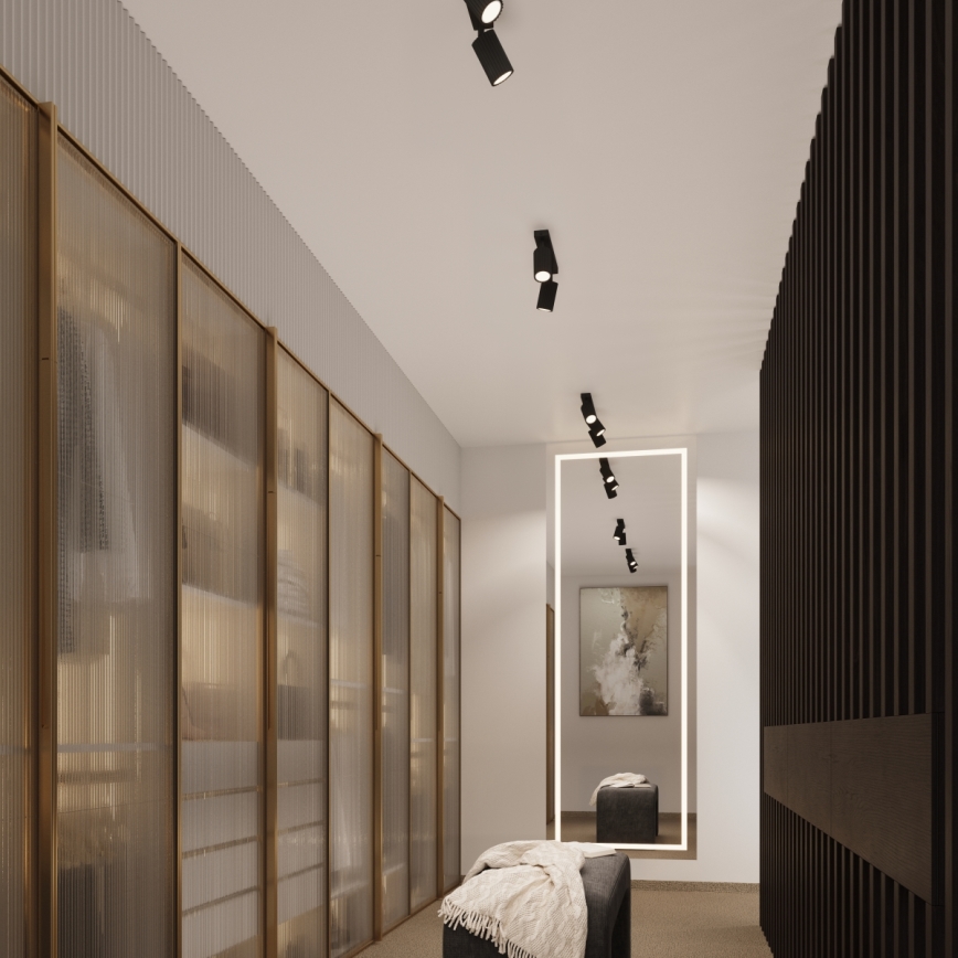 Brilagi - Foco LED CRESTO 3xGU10/10W/230V negro