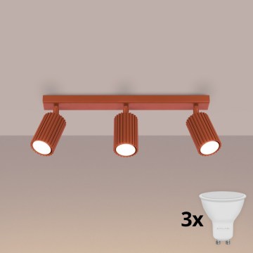Brilagi - Foco LED CRESTO 3xGU10/10W/230V rojo