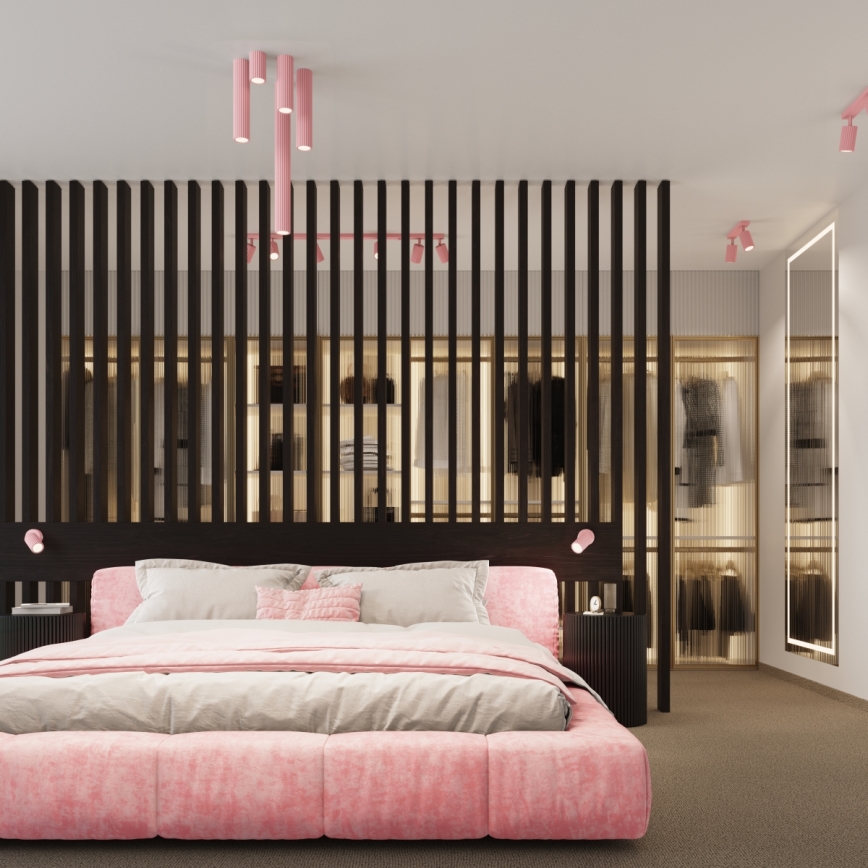 Brilagi - Foco LED de pared CRESTO 1xGU10/10W/230V rosa