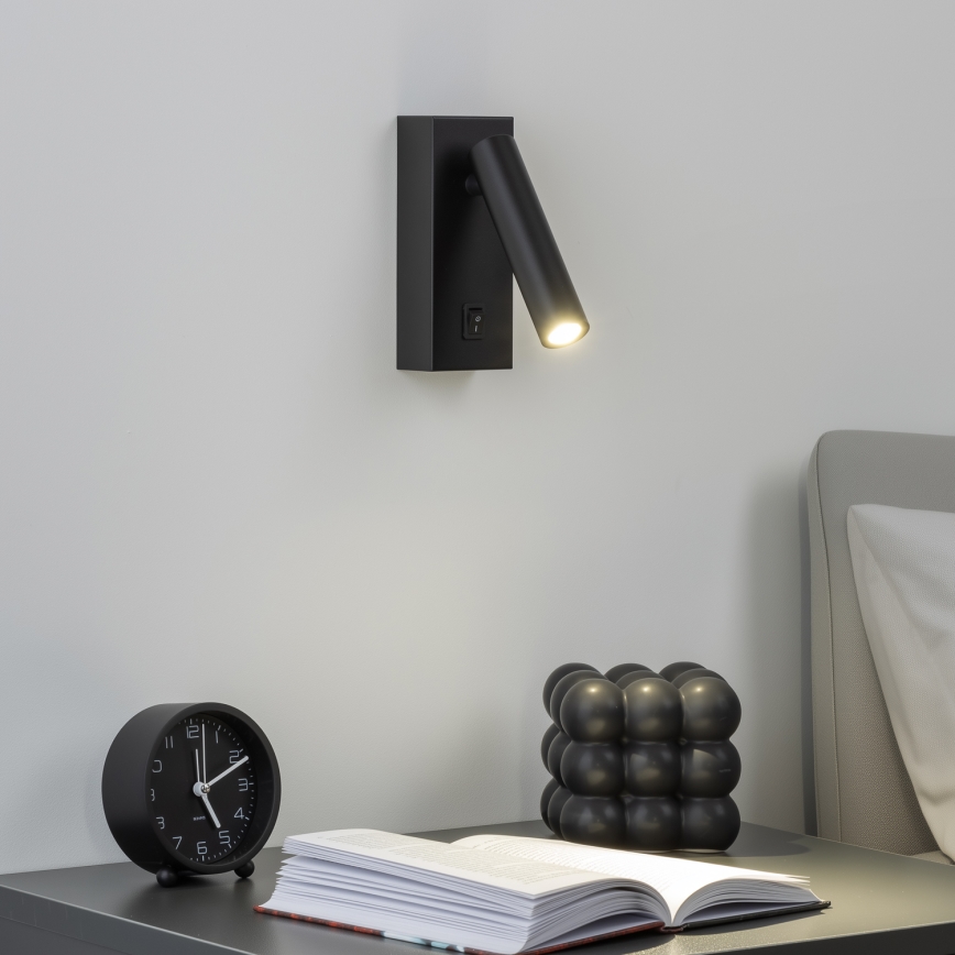 Brilagi - Foco LED de pared MAYA LED/3W/230V 4000K negro
