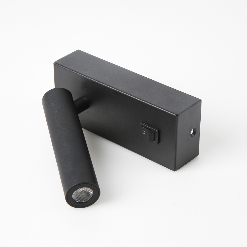 Brilagi - Foco LED de pared MAYA LED/3W/230V 4000K negro