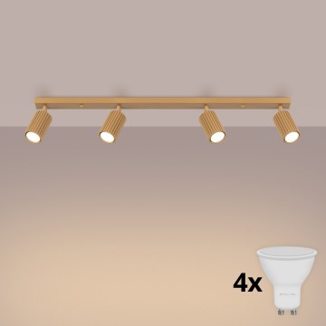 Brilagi - Foco LED empotrable CRESTO 4xGU10/10W/230V dorado