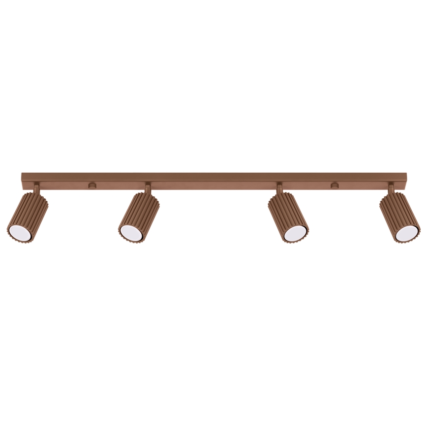 Brilagi - Foco LED empotrable CRESTO 4xGU10/10W/230V marrón