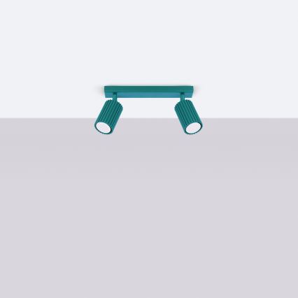 Brilagi - Foco LED orientable CRESTO 2xGU10/10W/230V turquesa