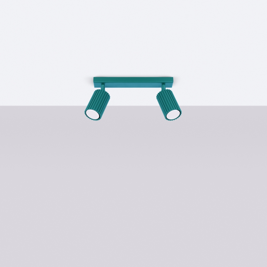 Brilagi - Foco LED orientable CRESTO 2xGU10/10W/230V turquesa