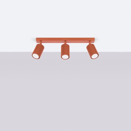 Brilagi - Foco LED orientable CRESTO 3xGU10/10W/230V rojo