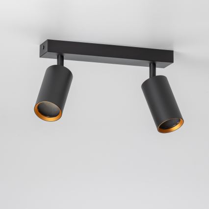 Brilagi - Foco LED regulable SELE 2xGU10/6,5W/230V 2700-6500K negro/dorado