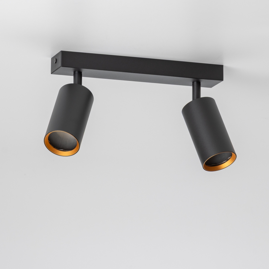 Brilagi - Foco LED regulable SELE 2xGU10/6,5W/230V 2700-6500K negro/dorado