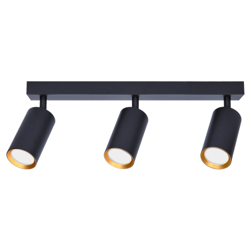 Brilagi - Foco empotrable LED regulable SELE 3xGU10/6,5W/230V 2700-6500K negro/dorado