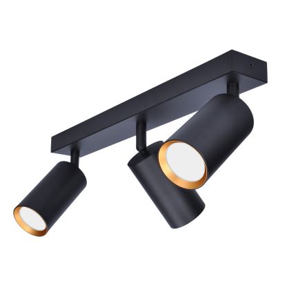 Brilagi - Foco empotrable LED regulable SELE 3xGU10/6,5W/230V 2700-6500K negro/dorado
