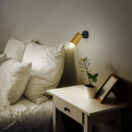 Brilagi - Foco LED regulable SELE GOLDEN 1xGU10/6,5W/230V 2700-6500K negro/dorado