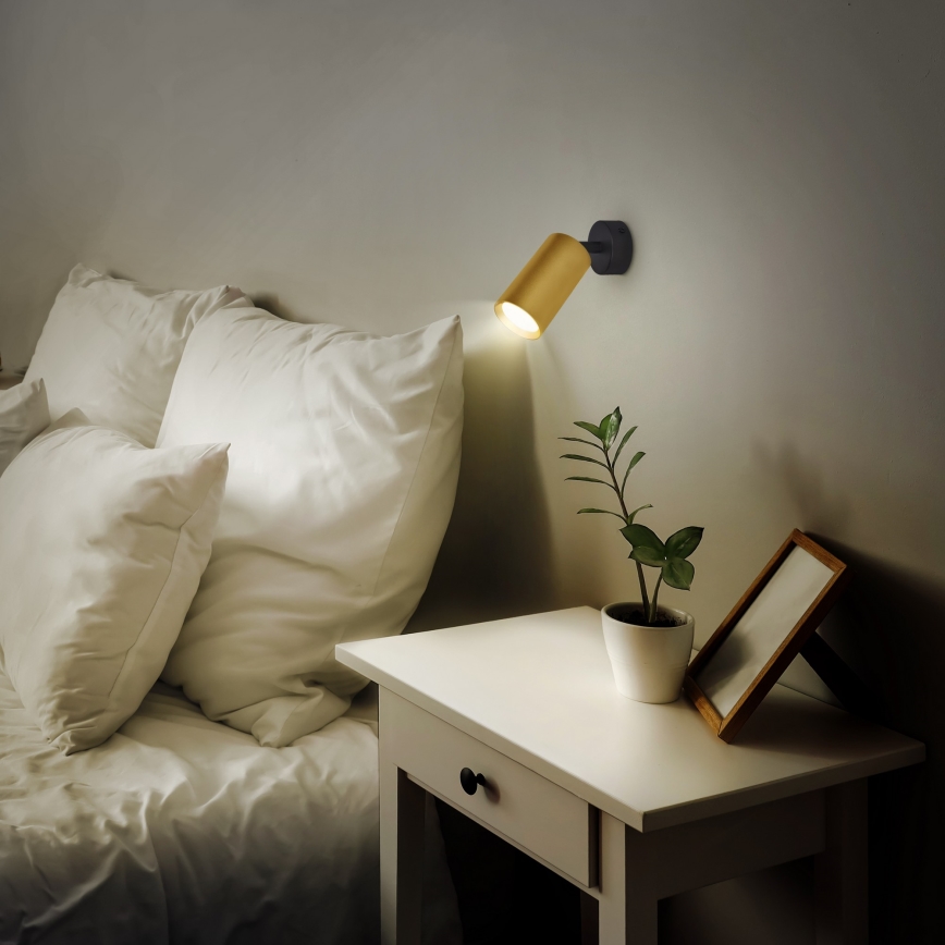 Brilagi - Foco LED RGBW regulable SELE GOLDEN 1xGU10/6W/230V 3000K negro/dorado